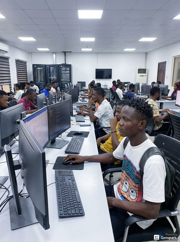 Tech aspirants learning at OluJohn Academy
